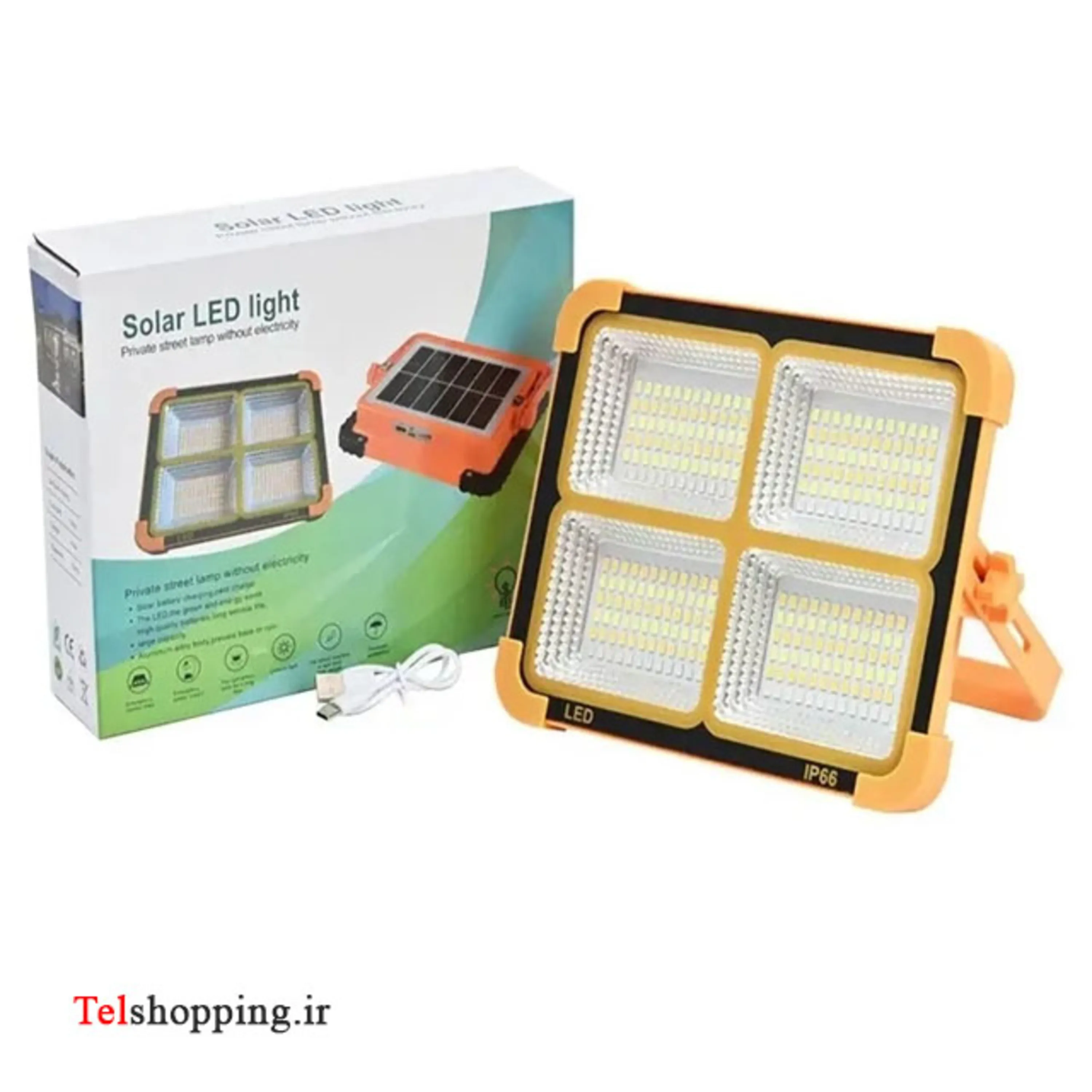 پروژکتور خورشیدی وپاوربانک شارژی Solar LED مدل Light Protection Rating IP66